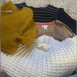 Brown, Mustard, Cream, and Black Sweater Collection All are great condition ♥️